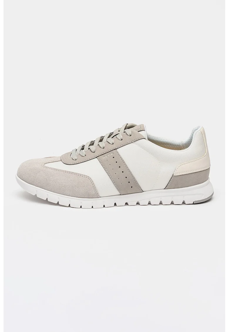 Pantofi sport Flextride cu garnituri din piele intoarsa, Maro taupe/Maro taupe deschis/Alb optic