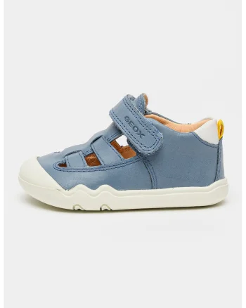 Pantofi Steppieup din piele cu decupaje, Albastru pastel/Alb murdar