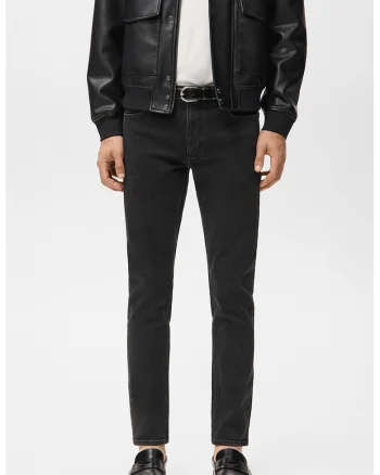 Blugi slim-fit cu talie joasa, Negru