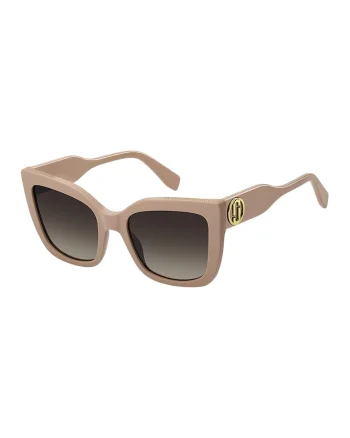 Ochelari de soare cat-eye cu lentile in degrade, Auriu/Bej inchis