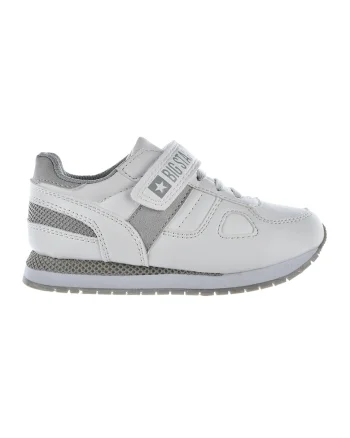 Pantofi sport cu inchidere velcro si imprimeu logo