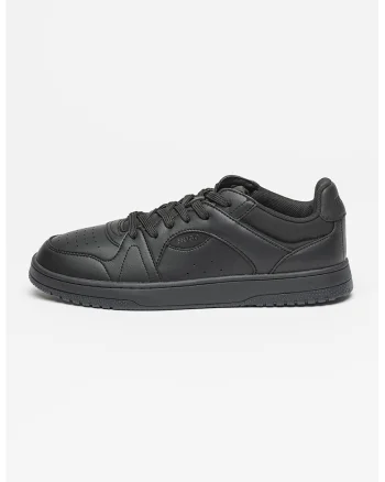 Pantofi sport din piele ecologica cu logo Hadrian, Negru