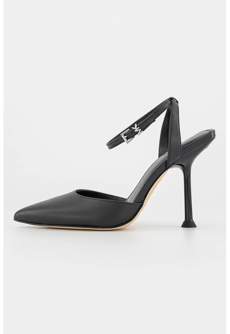 Pantofi de piele cu varf ascutit, Negru