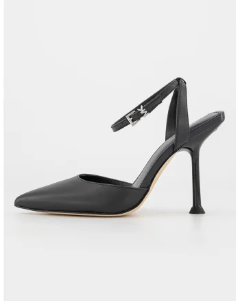 Pantofi de piele cu varf ascutit, Negru