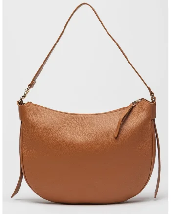 Geanta din piele cu bareta de umar C-Easy, Caramel