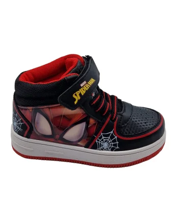Pantofi sport mid-high de piele ecologica cu model Spiderman