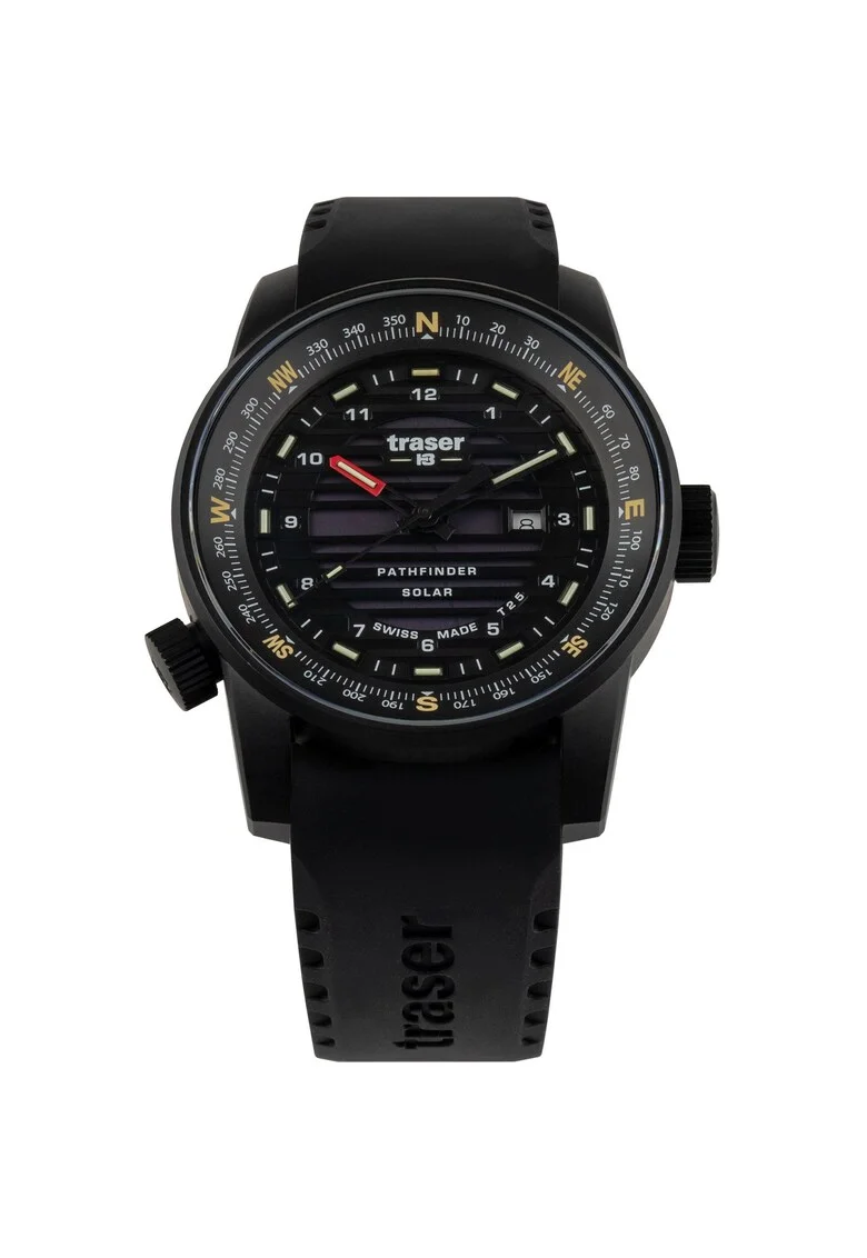 Ceas  cauciuc, mecanism Swiss Made, negru