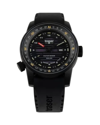 Ceas  cauciuc, mecanism Swiss Made, negru