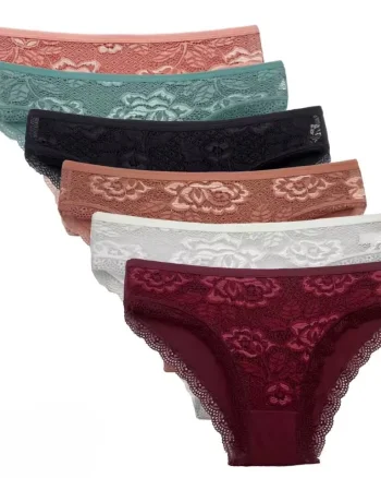 Set 6 perechi de chiloti pentru dama, CH071, Multicolor