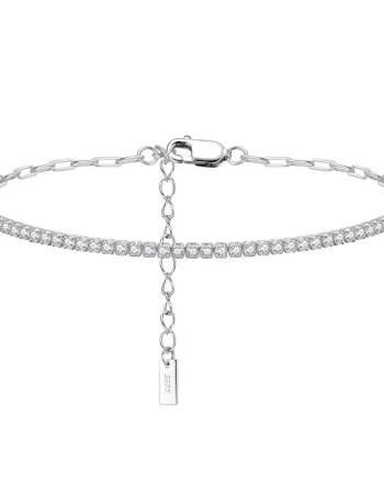 Bratara din argint 925 pentru dama, JW1752, model tennis, placata cu rodiu