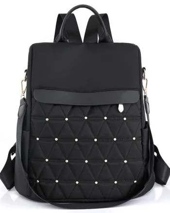 Rucsac de dama, Cleodora GT2615, antifurt, Negru