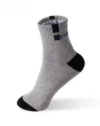 Set 5 perechi de sosete pentru barbati, SS227, gri, marime universala (39-43)