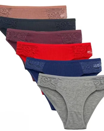 Set 6 perechi de chiloti pentru dama, CH069, Multicolor