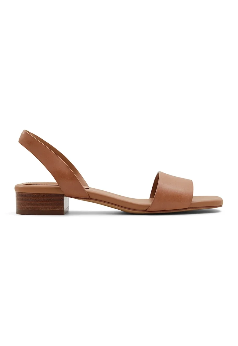 Sandale slingback de piele Doreanna, Caramel