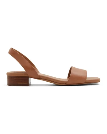 Sandale slingback de piele Doreanna, Caramel