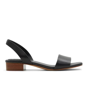 Sandale slingback de piele Doreanna, Negru