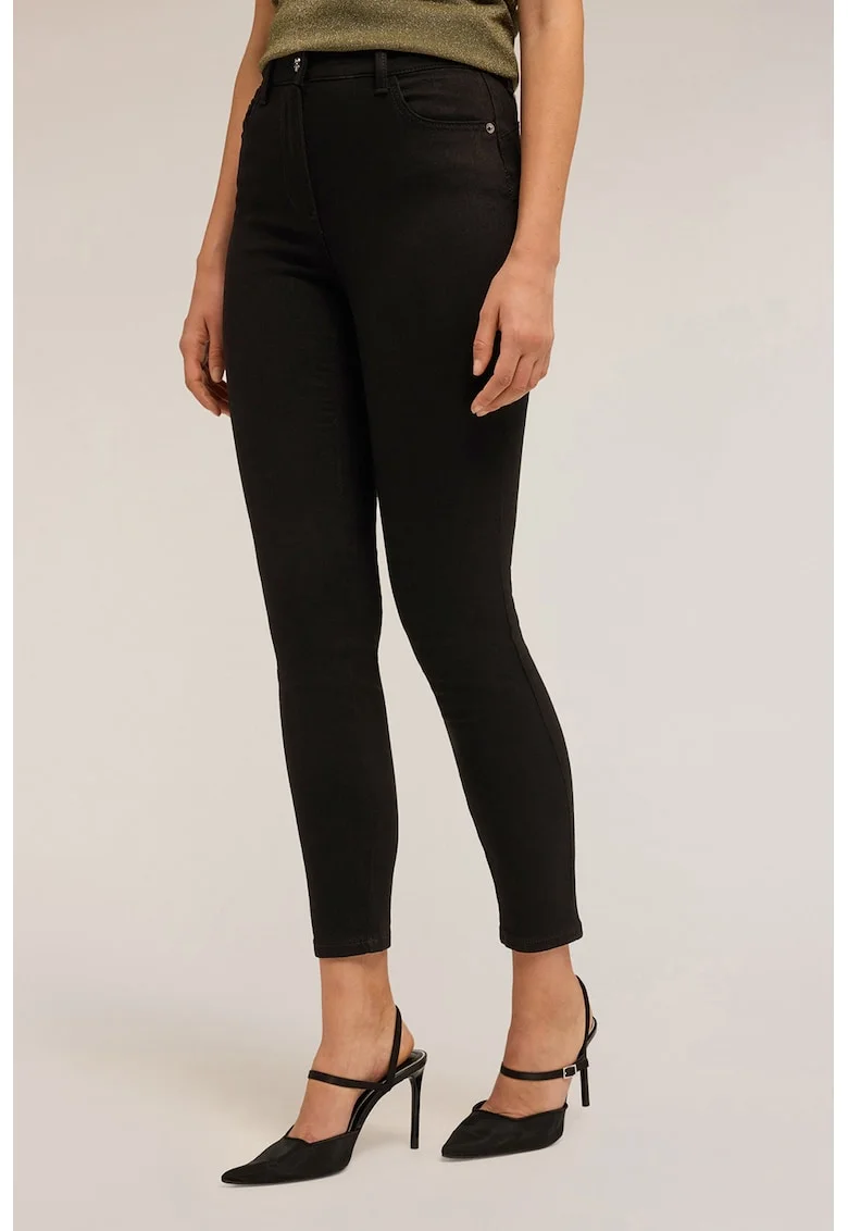 Blugi skinny cu talie inalta, Negru