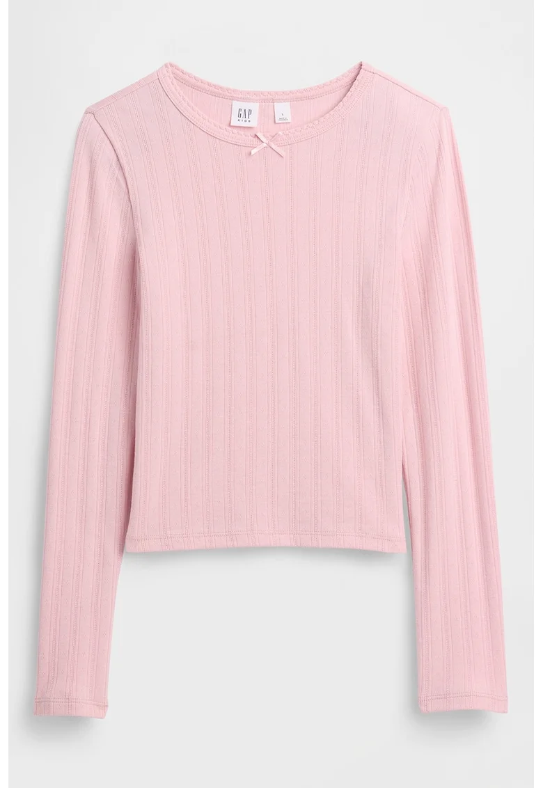 Bluza striata cu strasuri, Roz pal