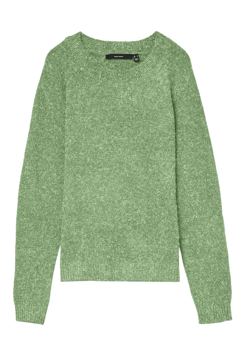 Pulover Dama,  Verde, 52% poliester reciclat, 42% poliester, 3% elastan, 3% nailon,