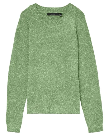 Pulover Dama,  Verde, 52% poliester reciclat, 42% poliester, 3% elastan, 3% nailon,
