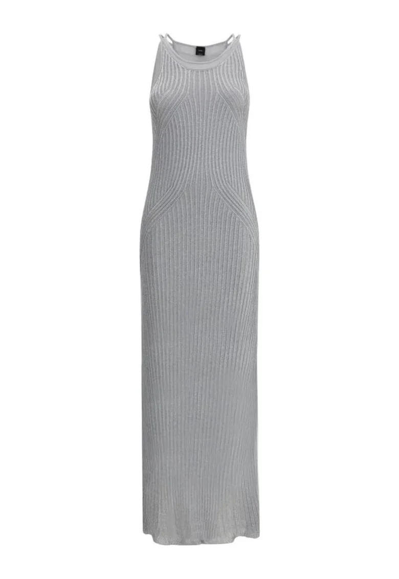 Rochie lunga,  Gri, Viscoza,