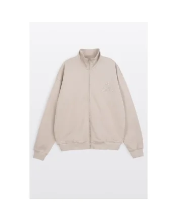 Bluza de trening cu fermoar si mansete elastice