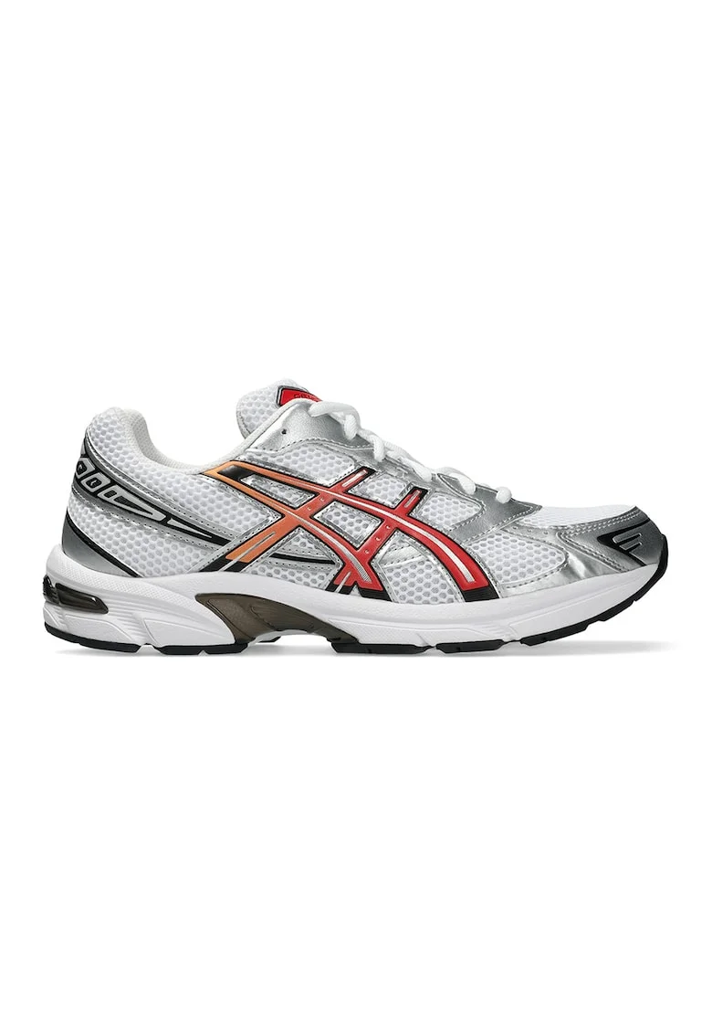 Pantofi sport din plasa cu garnituri din material sintetic Gel-1130, Visiniu/Alb optic/Argintiu