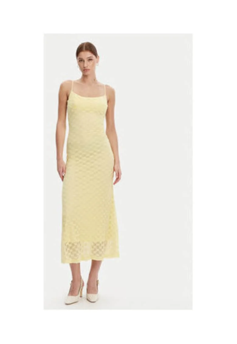 Rochie  galben, 45% poliamida