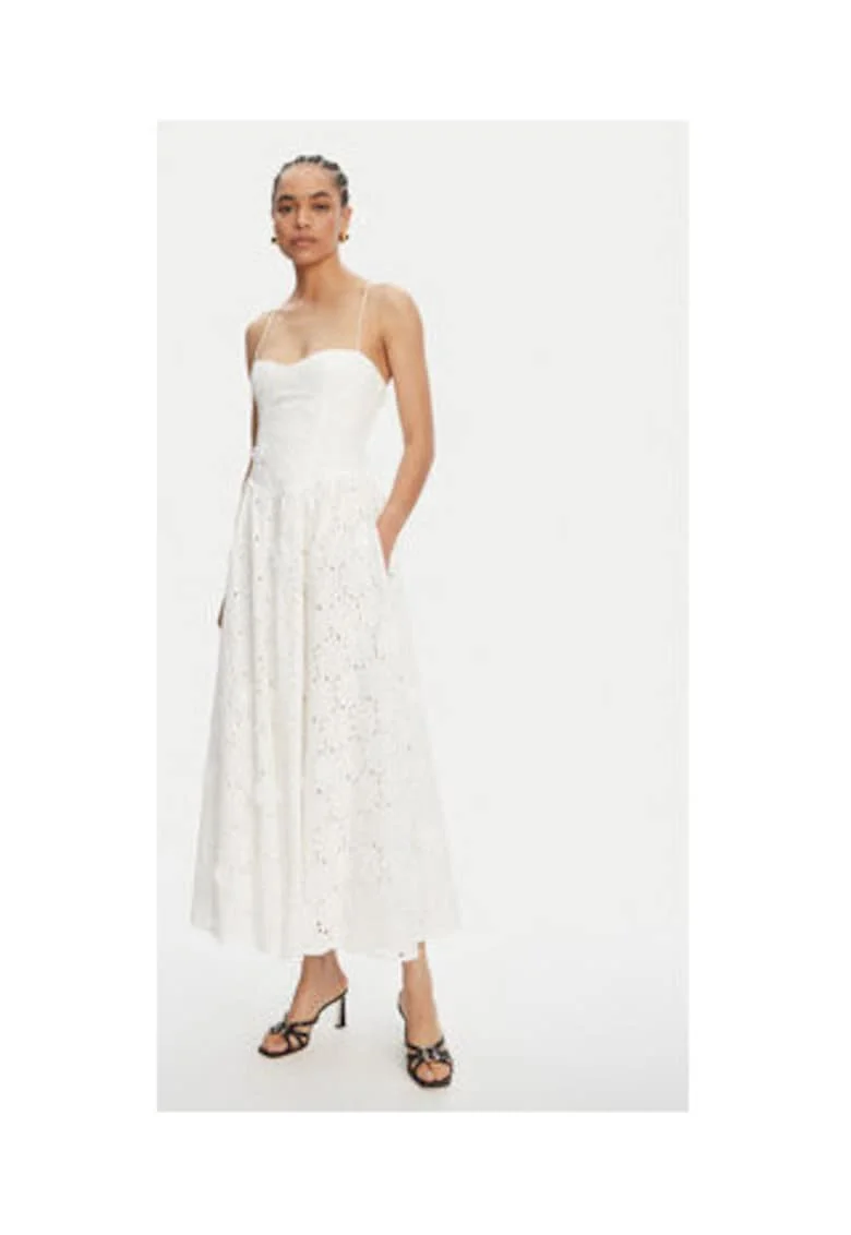Rochie  model ORCHIDA, 100% bumbac, Alb