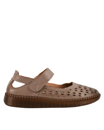 Pantofi casual, dama,  S9686 bej, piele naturala, Bej