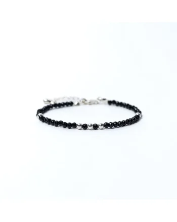 Bratara dama  din pietre semipretioase de Spinel negru, cu accesorii si sistem de inchidere din argint