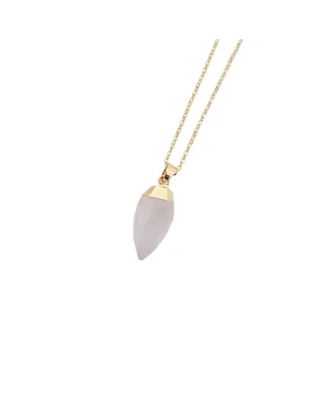 Pandantiv cu cristal de fatetat,  forma lacrima, placat cu aur, 13*25mm, Roz