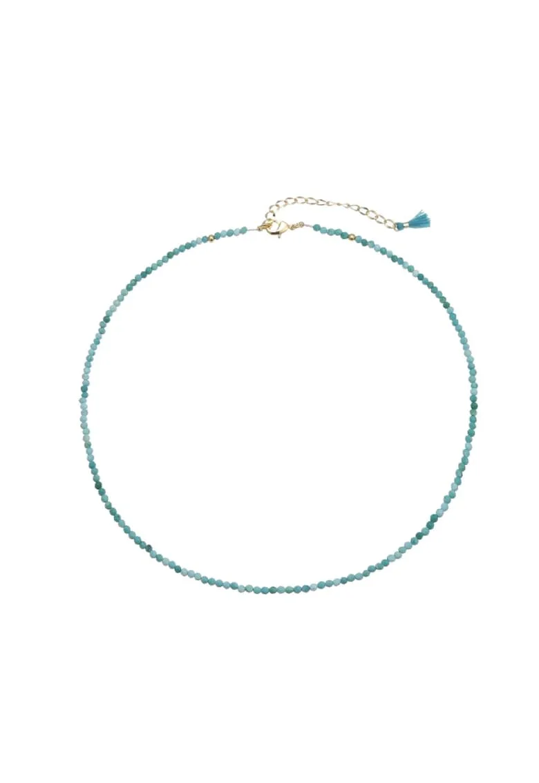 Colier choker  Hetal, din pietre semipretioase, Turcoaz