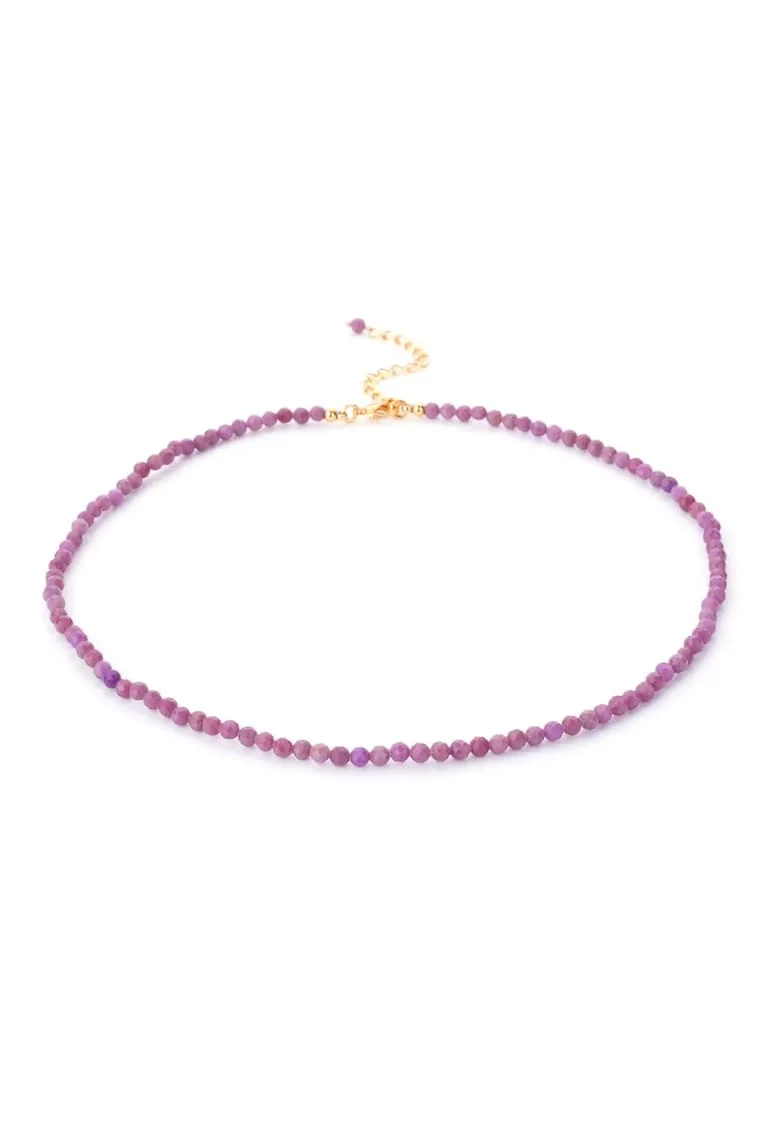 Colier choker  Minis, din pietre semipretioase de, Mov