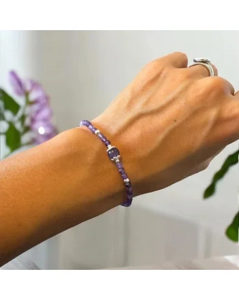 Bratara femei  Sonia ametist cu accesorii argint 925, mov, pietre semipretioase