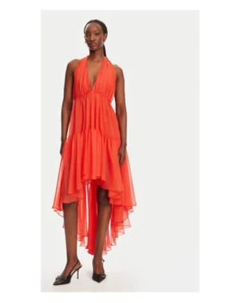 Rochie  model 59861DB, rosu foc, 100% poliester