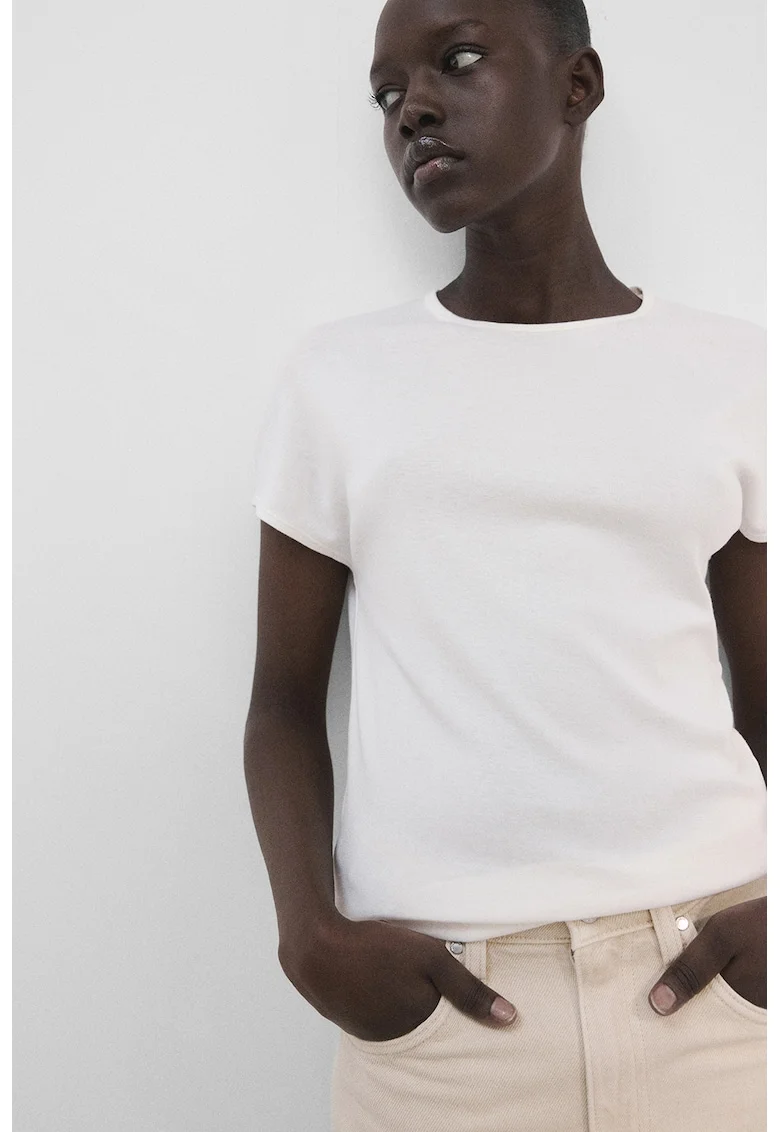 Tricou din amestec de modal, Alb