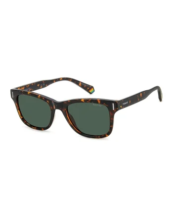 Ochelari de soare patrati unisex cu lentile polarizate, Maro inchis, Portocaliu, Maro inchis/Portocaliu