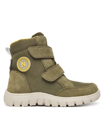 Cizme de zapada  Baieti, Militare-Gri-Galben, impermeabile,