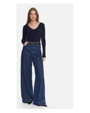 Pulover dama,  bleumarin, 63% viscoza, 37% poliamida,