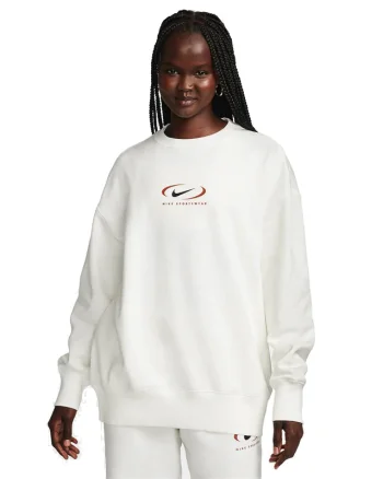 Bluza Nike W Nsw PHNX fleece OS crew print SW