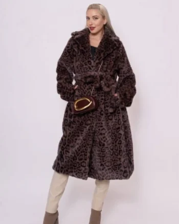 Haina midi din blanita artificiala animal print