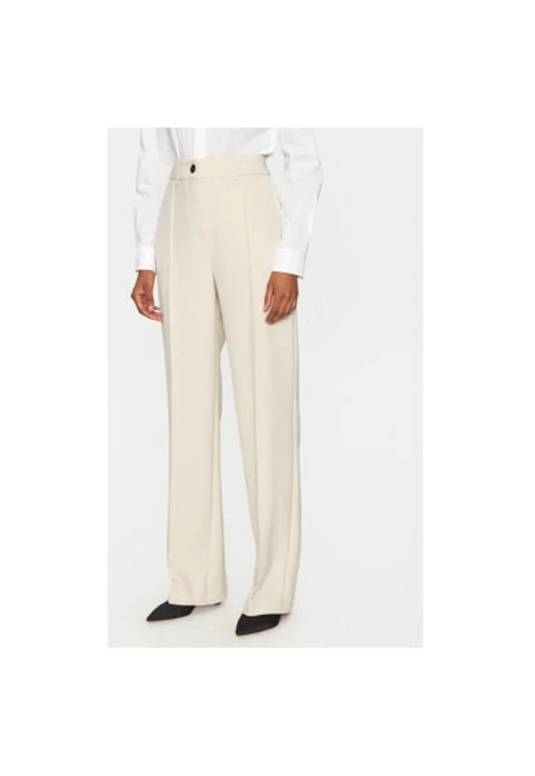 Pantaloni dama  10015261, Poliester/Viscoza, Bej, Bej