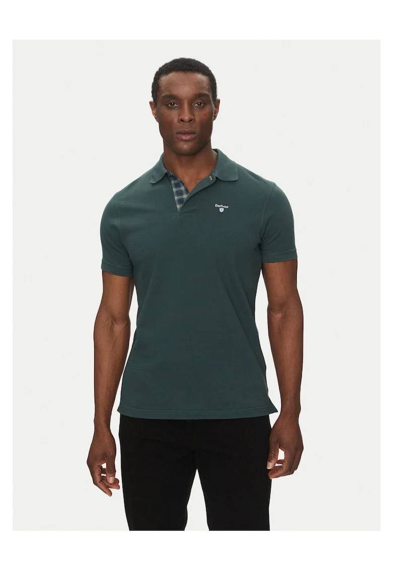 Tricou barbati,  bumbac, verde, 95% bumbac, 5% elastan