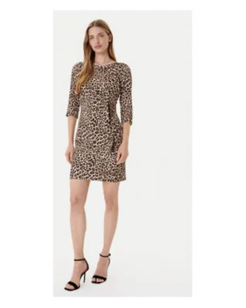 Rochie casual Dama,  maro, poliester, elastan,