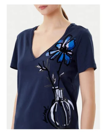 Tricou Dama,  Bleumarin, 100% bumbac,