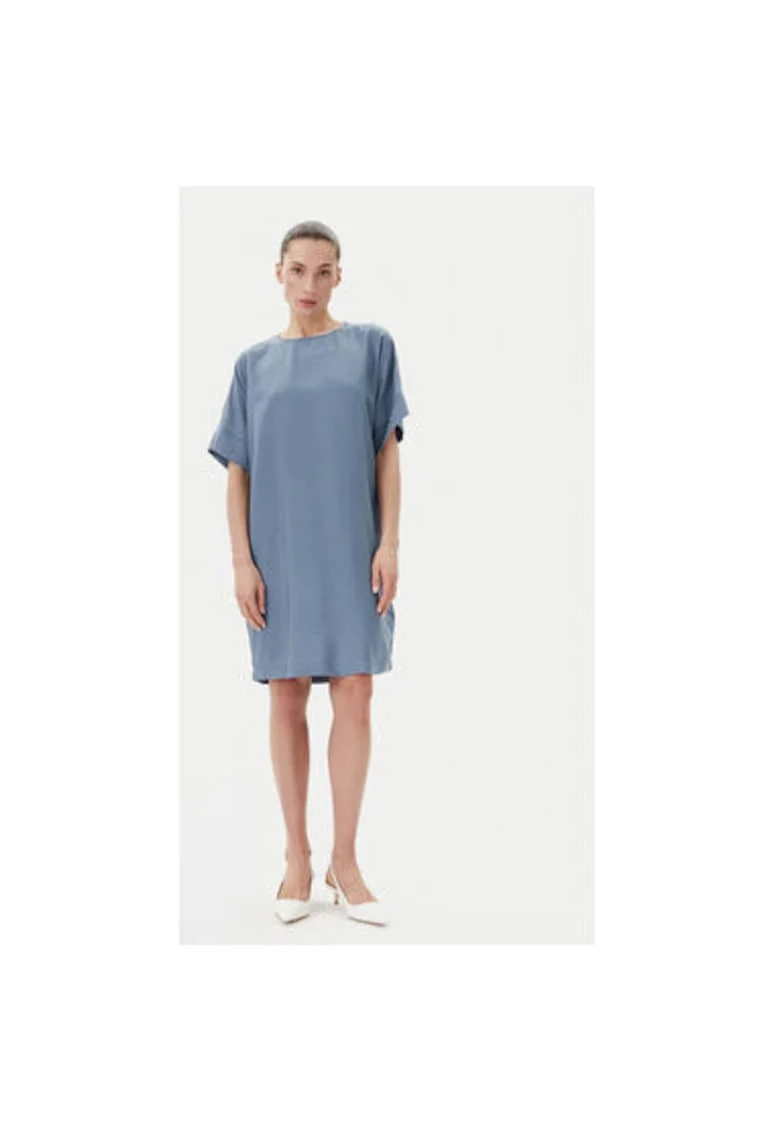 Rochie dama  BBW3477N, Viscoza/Poliamida, Albastru