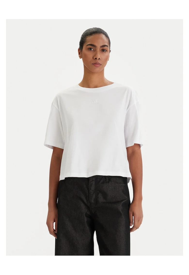 Tricou dama,  alb, bumbac