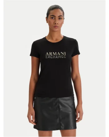 Tricou dama,  bumbac/elastan, slim fit, negru,