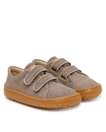 Pantofi sport copii,  velcro, gri, textil